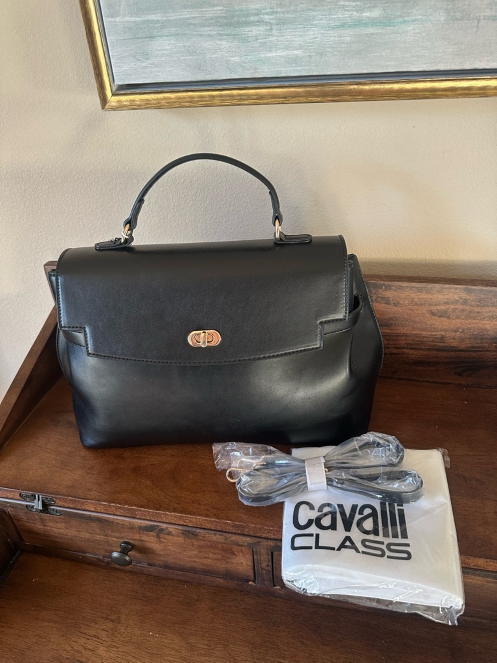 Cavalli Class NWT Top-Handle Satchel Crossbody Bag - Picture 7 of 10